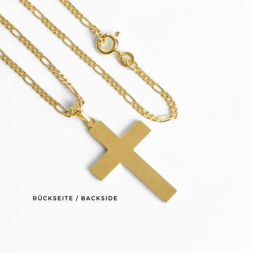 KRUIS COLLIER GEPOLIJST 333 GOUD - IDENTIM®