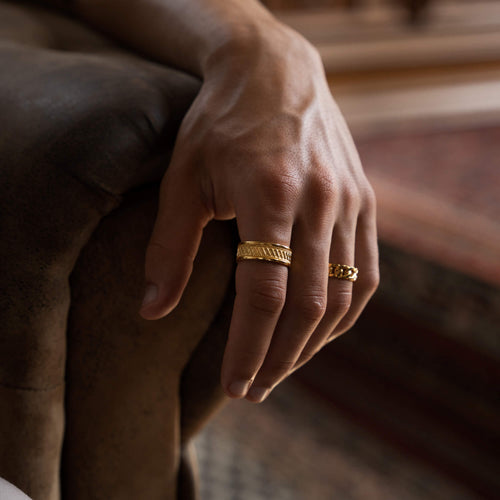BOLD X RING 925 ZILVER 18 KARAAT VERGULD - IDENTIM®