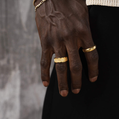 BOLD X RING 925 ZILVER 18 KARAAT VERGULD - IDENTIM®