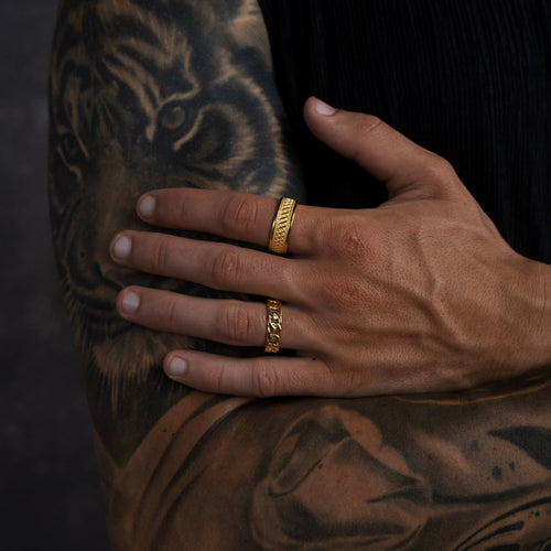 BOLD X RING 925 ZILVER 18 KARAAT VERGULD - IDENTIM®