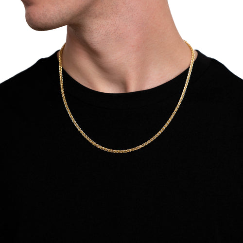 VLECHTKETTING GOUD 3,00MM 585 GOUD - IDENTIM®
