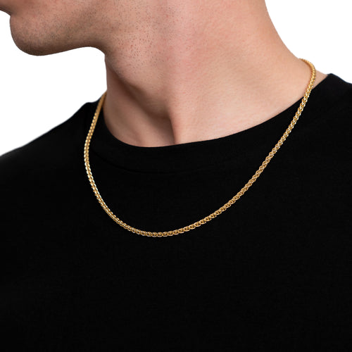 VLECHTKETTING GOUD 3,00MM 585 GOUD - IDENTIM®