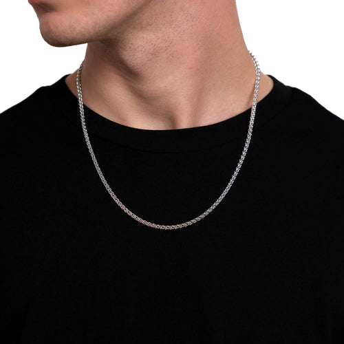 KNOOPKETTING GOUD 3.00MM 585 WITGOUD - IDENTIM®