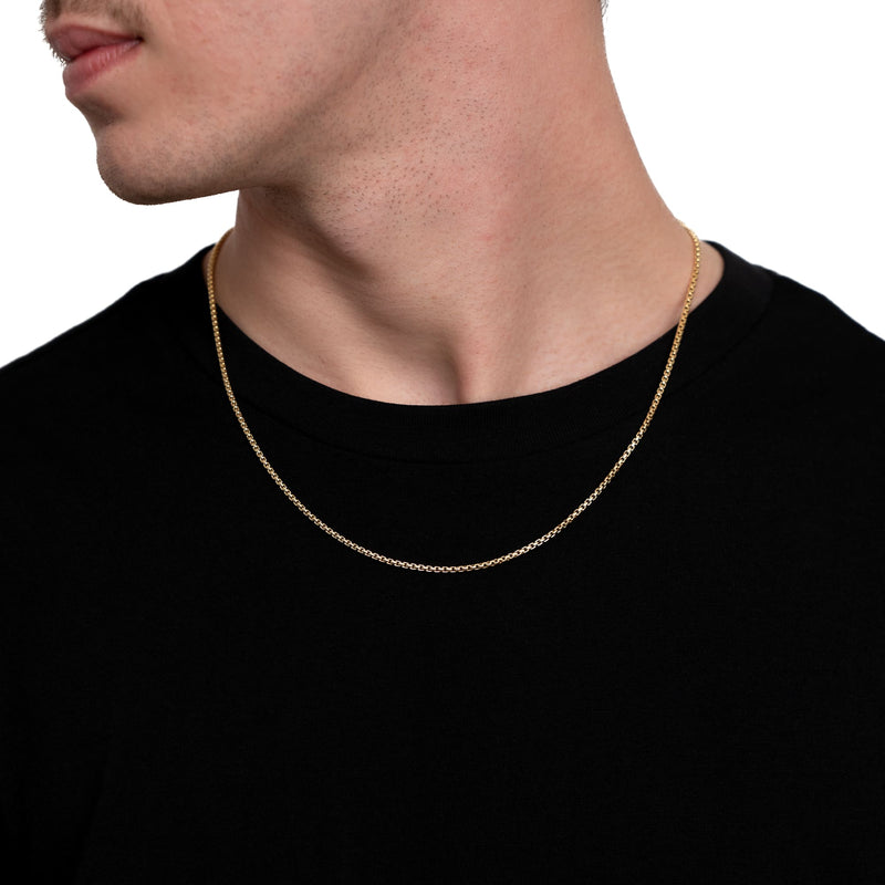 Venetiaanse ketting 925 zilver 18 karaat verguld 2,00mm