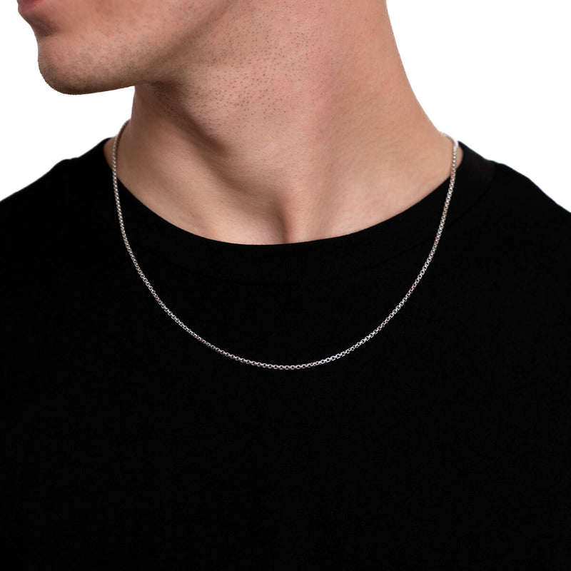 Venetiaanse ketting 925 zilver gerhodineerd 2.00mm