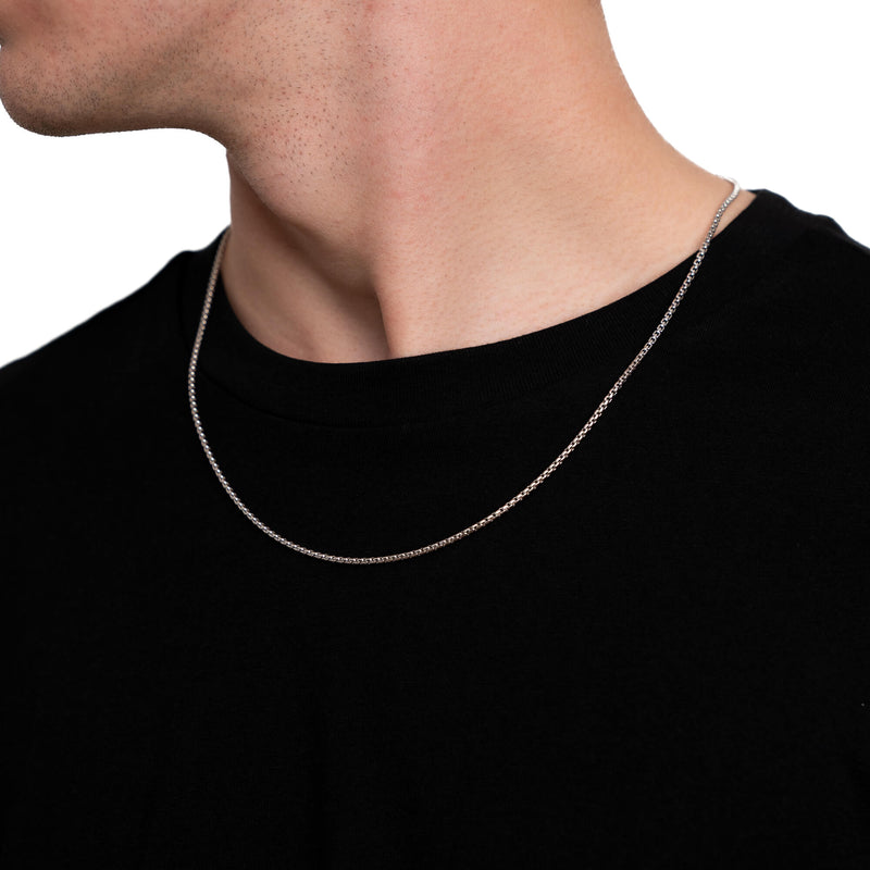 Venetiaanse ketting 925 zilver gerhodineerd 2.00mm