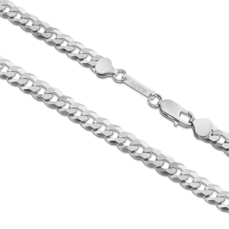 KRULKETTING 925 ZILVER GERHODINEERD 7,80MM