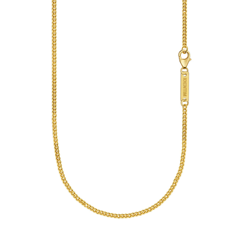 Gepantserde ketting 925 zilver 18 karaat verguld 2,40 mm