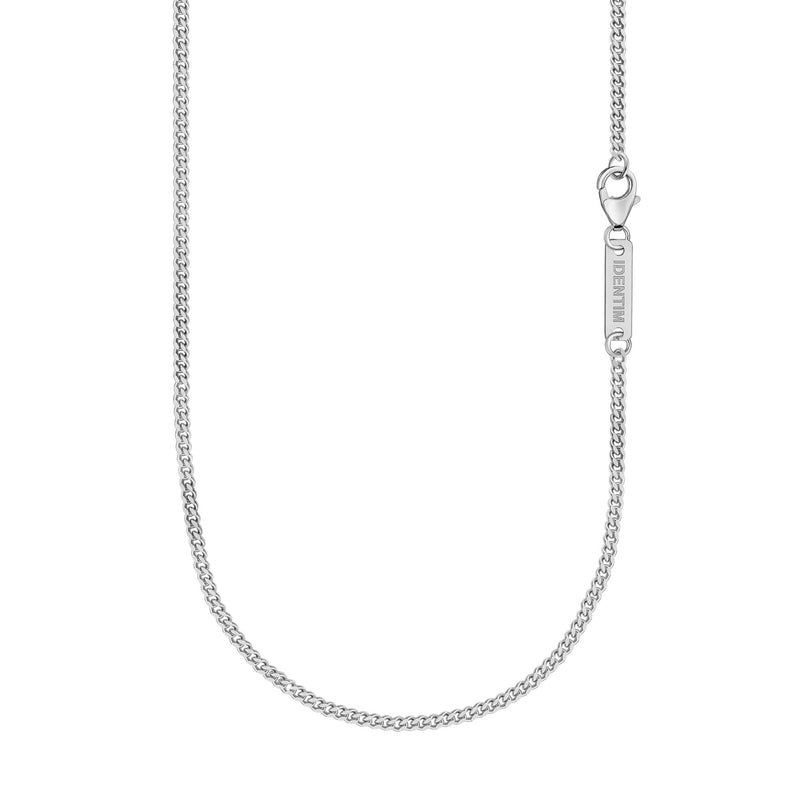 Gepantserde ketting 925 zilver gerhodineerd 2.40mm