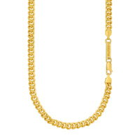 CURB KETTING CUBAANS 925 ZILVER 18 KARAAT VERGULD 5,30MM - IDENTIM®