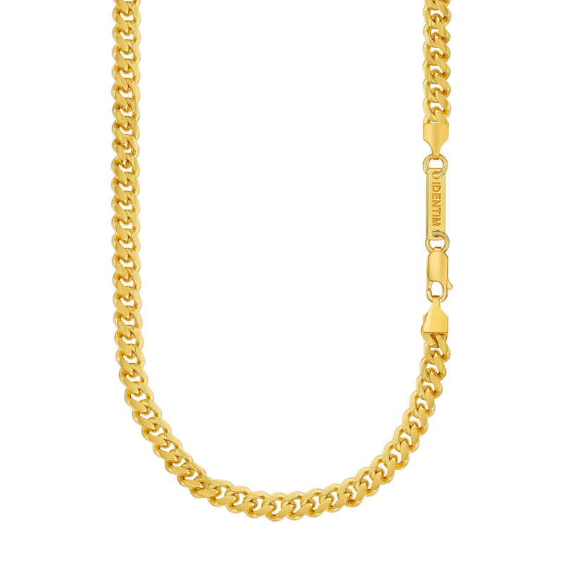 CURB KETTING CUBAAN 925 ZILVER 18 KARAAT VERGULD 5,30MM