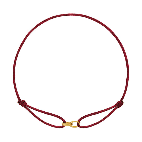 GLORIE ARMBAND BORDEAUX STOF ARMBAND 585 GOUD