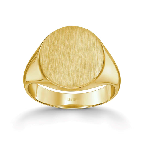 ZEGELRING GEBORSTELD OVAAL 585, 750 GOUD - IDENTIM®
