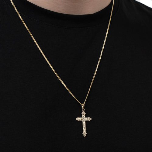 KRUIS ORNAMENTEN COLLIER 585 GOUD - IDENTIM®