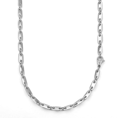 PLAATKETTING GOUD 5.50MM 585 WITGOUD - IDENTIM®