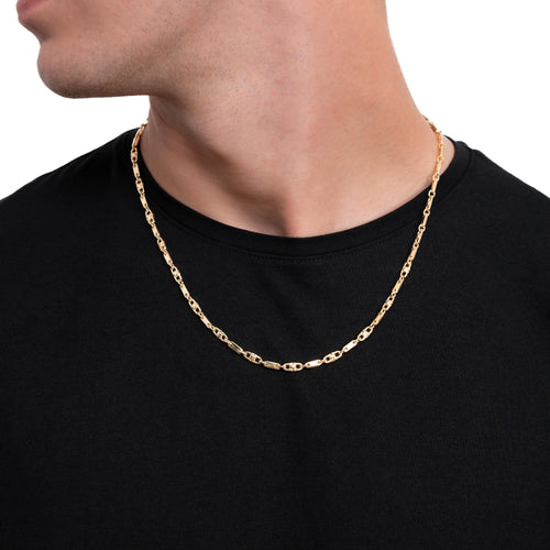 PLAATKETTING BEUGELKETTING GOUD 3,00MM 585 GOUD - IDENTIM®