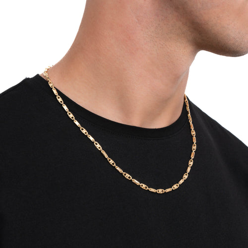 PLAATKETTING BEUGELKETTING GOUD 3,00MM 585 GOUD - IDENTIM®