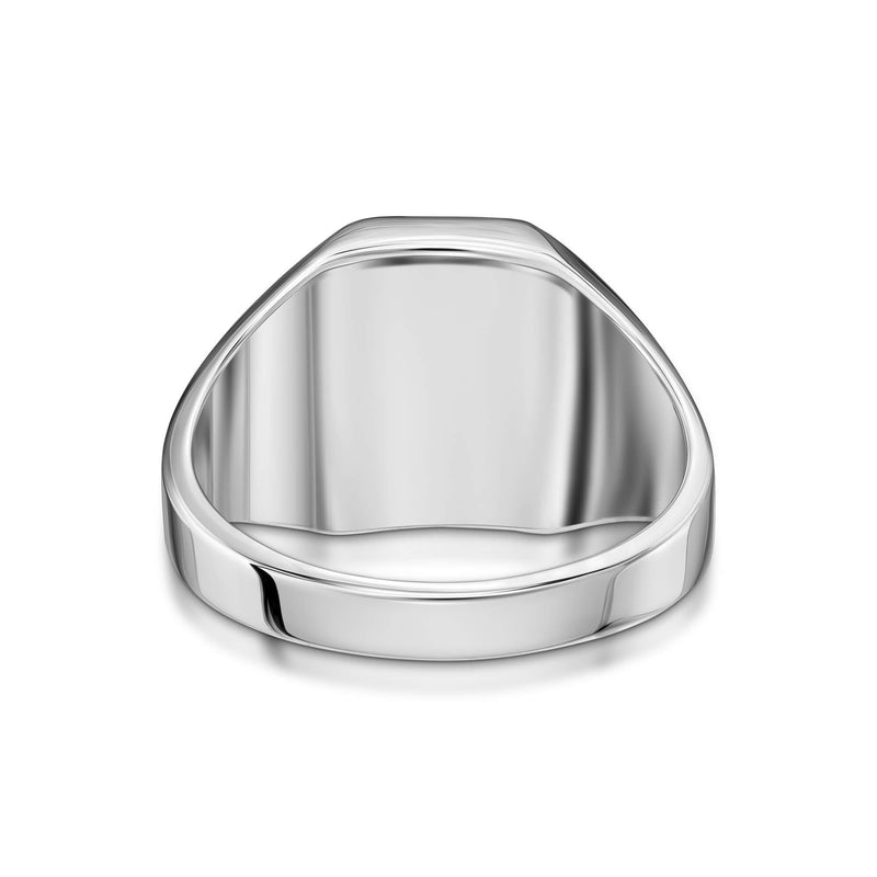 ZEGELRING LAPIS OCTAGON 925 ZILVER GERHODINEERD