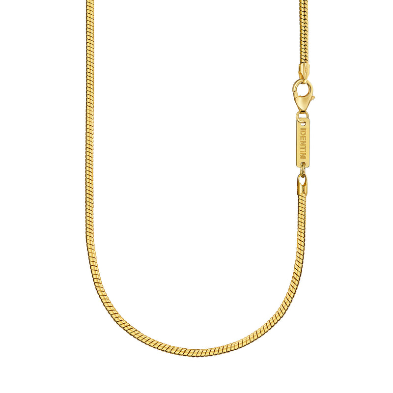 SLANGENKETTING 925 ZILVER 18 KARAAT VERGULD 2,50MM