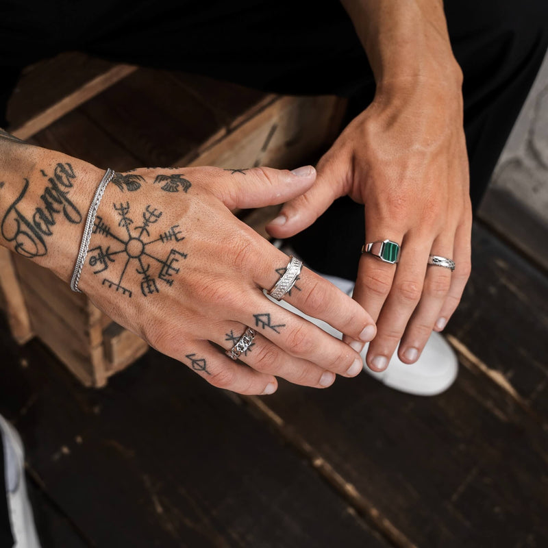 BOLD X RING 925 ZILVER GERHODINEERD