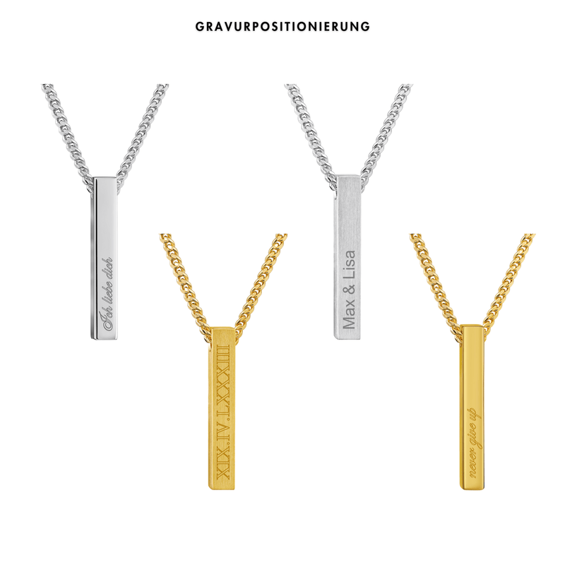 STAAFCOLLIER 925 ZILVER GERHODINEERD