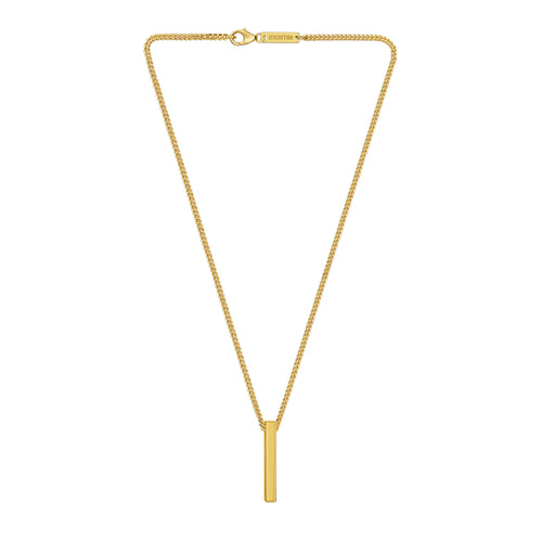 BAR COLLIER GEPOLIJST 925 ZILVER 18 KARAAT VERGULD - IDENTIM®