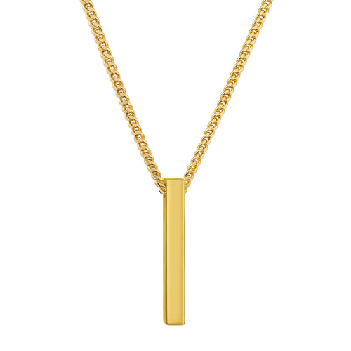 BAR COLLIER GEPOLIJST 925 ZILVER 18 KARAAT VERGULD - IDENTIM®