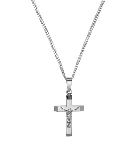 CROSS BODY KETTING 925 ZILVER GERHODINEERD - IDENTIM®