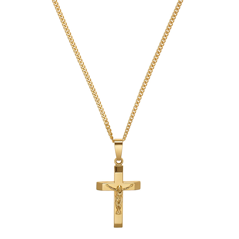 CROSS BODY KETTING 925 ZILVER 18 KARAAT VERGULD