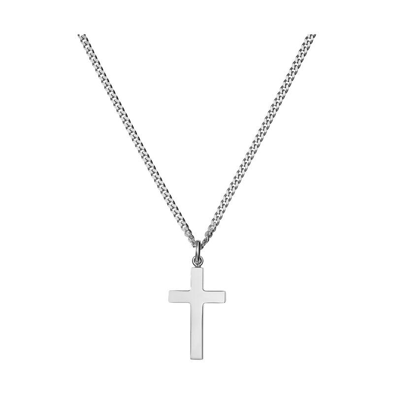 KRUIS KETTING 925 ZILVER GERHODINEERD