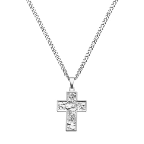 KRUIS COLLIER SUENO 925 ZILVER GERHODINEERD - IDENTIM®