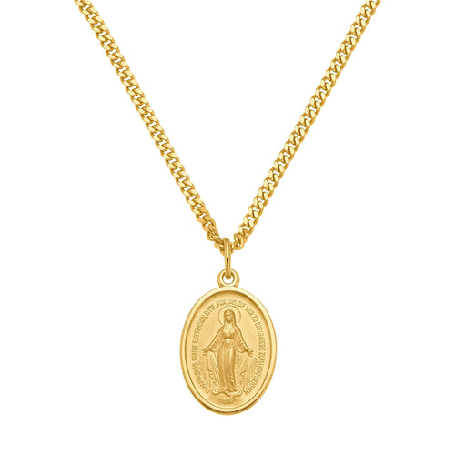MADONNA COLLIER 925 ZILVER 18 KARAAT VERGULD - IDENTIM®