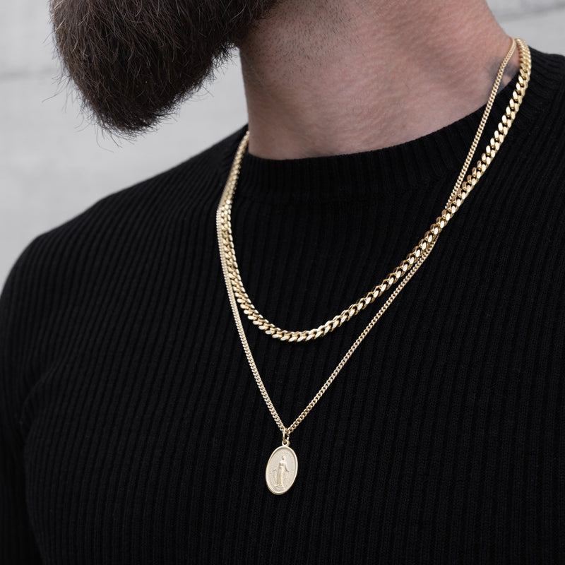 MADONNA COLLIER 925 ZILVER 18 KARAAT VERGULD