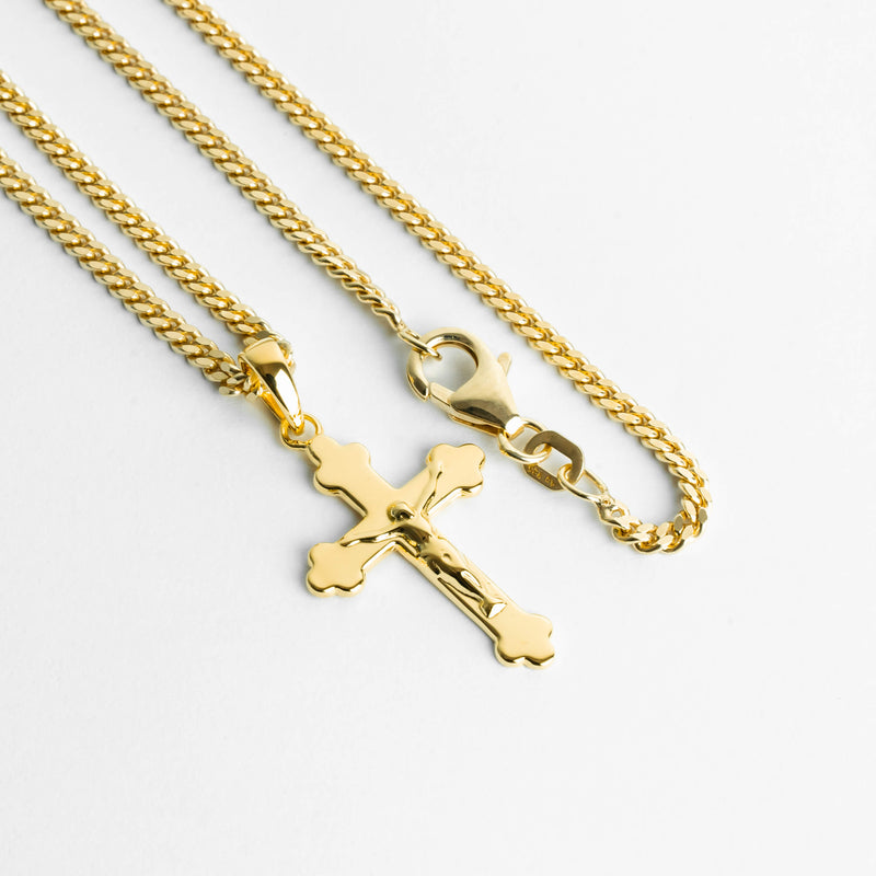 CROSS BODY KETTING 925 ZILVER 18 KARAAT VERGULD