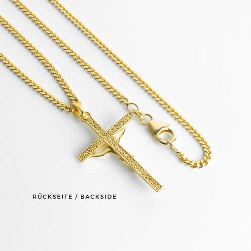 CROSS BODY KETTING 925 ZILVER 18 KARAAT VERGULD - IDENTIM®