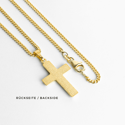 KRUIS COLLIER 925 ZILVER 18 KARAAT VERGULD - IDENTIM®