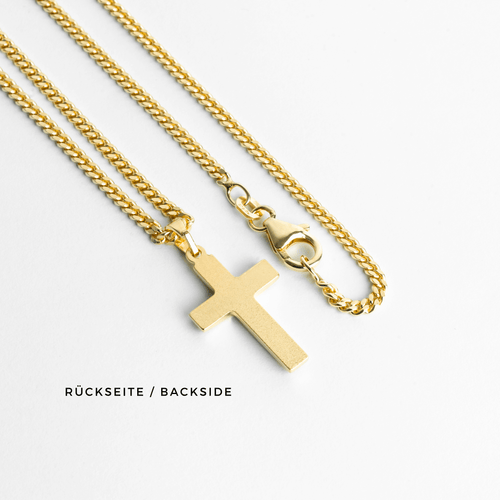 KRUIS COLLIER 925 ZILVER 18 KARAAT VERGULD - IDENTIM®