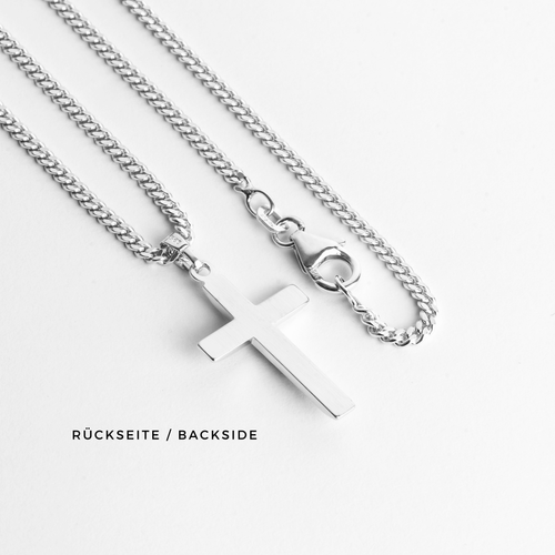 CROSS BODY KETTING 925 ZILVER GERHODINEERD - IDENTIM®