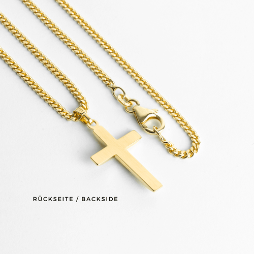 CROSS BODY KETTING 925 ZILVER 18 KARAAT VERGULD - IDENTIM®