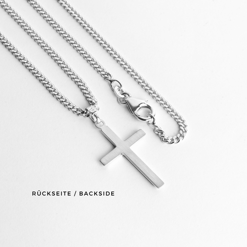 KRUIS COLLIER 925 ZILVER GERHODINEERD - IDENTIM®