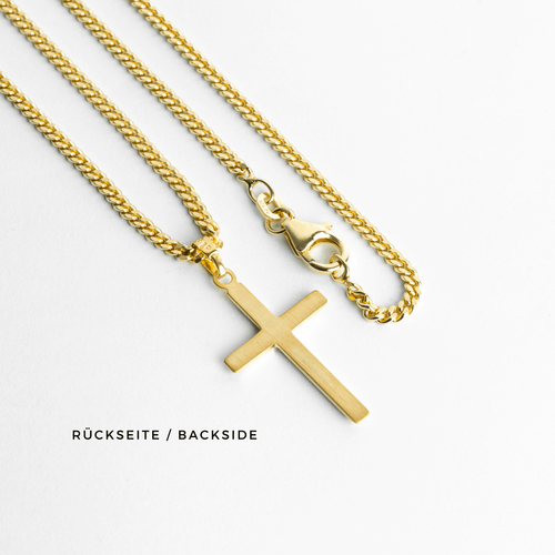 KRUIS COLLIER 925 ZILVER 18 KARAAT VERGULD - IDENTIM®
