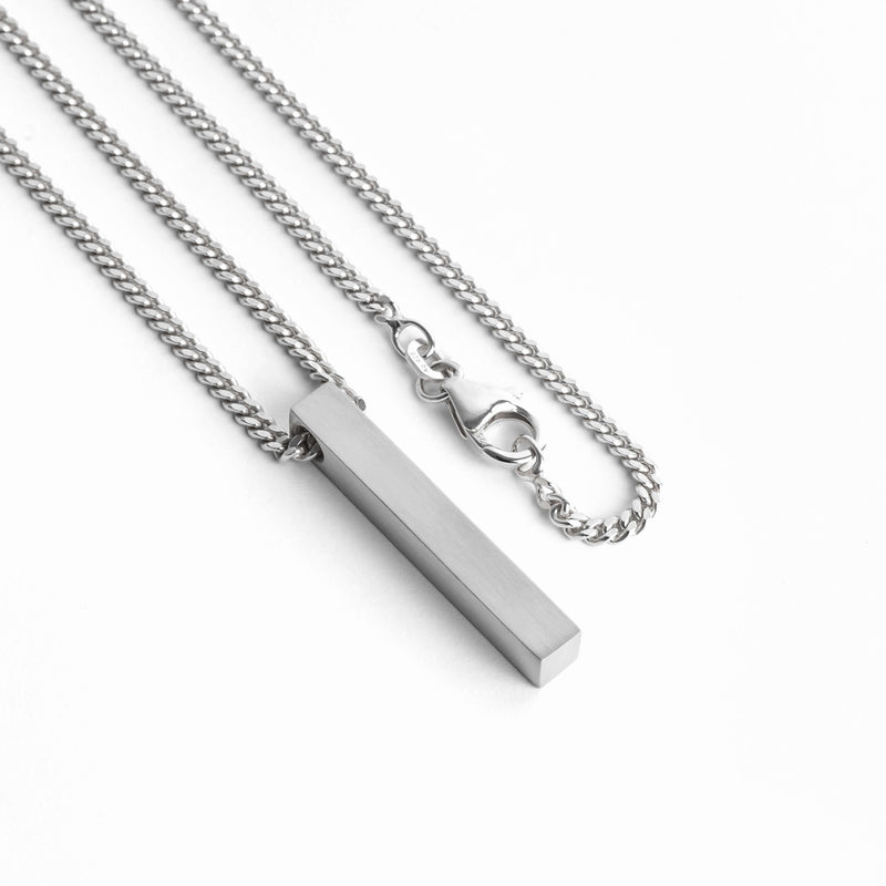 STAAFCOLLIER 925 ZILVER GERHODINEERD