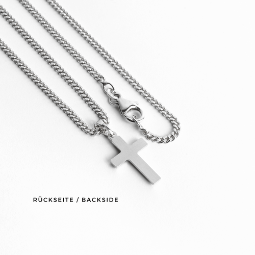 KRUIS COLLIER DIAMANT 925 ZILVER GERHODINEERD - IDENTIM®