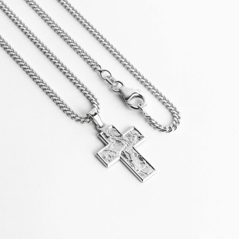 KRUIS COLLIER SUENO 925 ZILVER GERHODINEERD