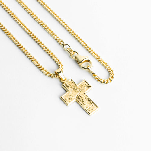 KRUIS COLLIER SUENO 925 ZILVER 18 KARAAT VERGULD - IDENTIM®