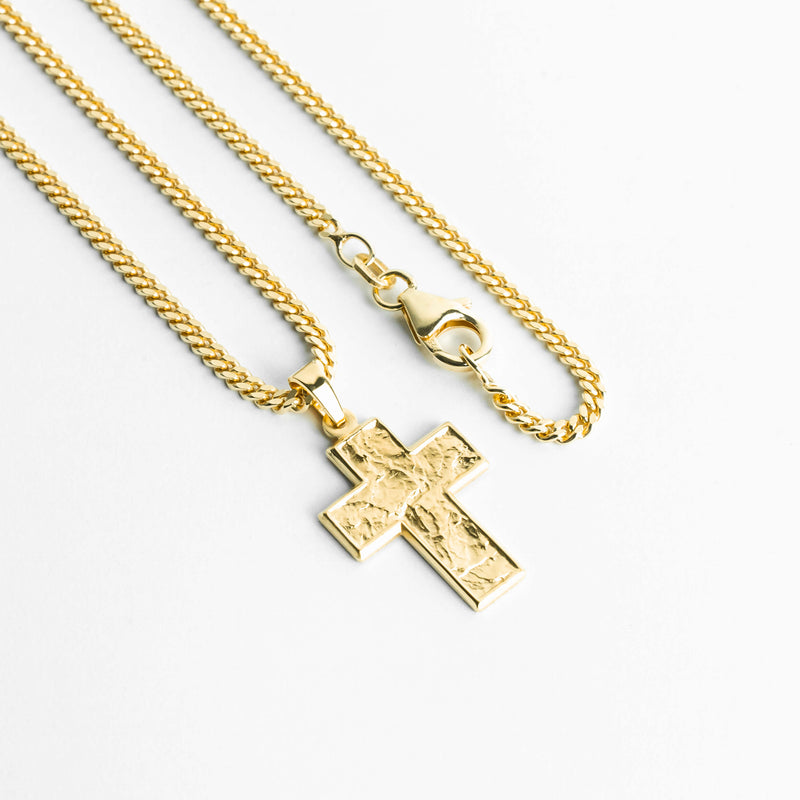 KRUIS COLLIER SUENO 925 ZILVER 18 KARAAT VERGULD
