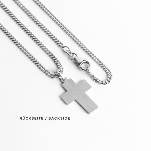 KRUIS COLLIER SUENO 925 ZILVER GERHODINEERD - IDENTIM®