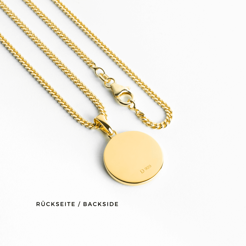 KOMPAS KETTING 925 ZILVER 18 KARAAT VERGULD