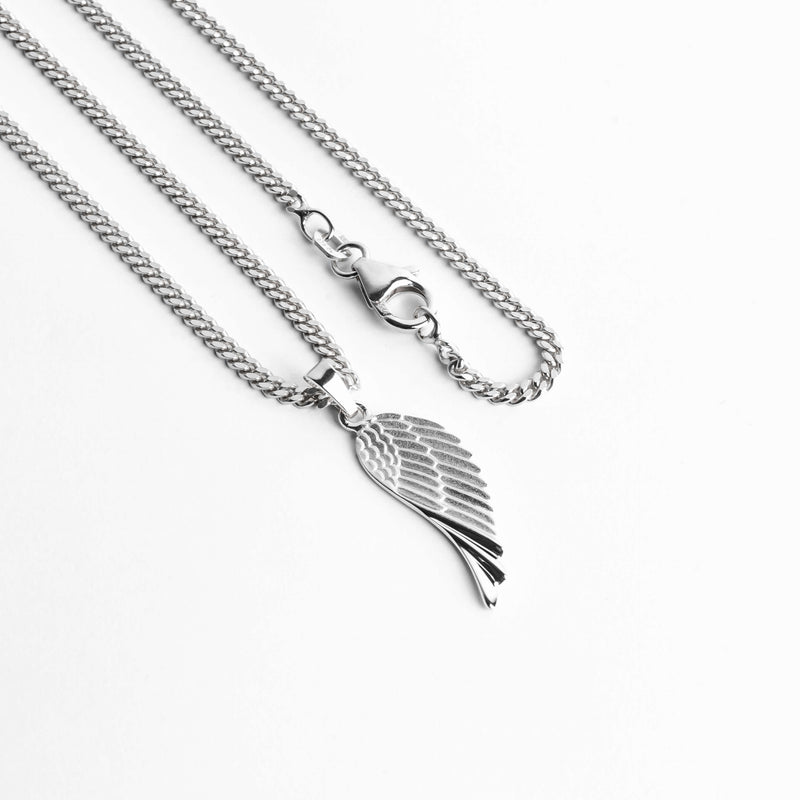 VLEUGELCOLLIER 925 ZILVER GERHODINEERD