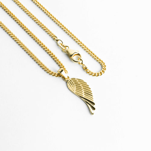 VLEUGELCOLLIER 925 ZILVER 18 KARAAT VERGULD - IDENTIM®